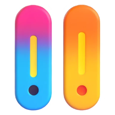 pause button emoji with two vertical stripes, energetic and dynamic style, vibrant colors, sense of urgency, frantic game sticker