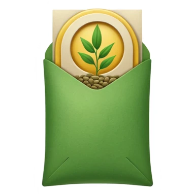 green seed packet pocket sticker