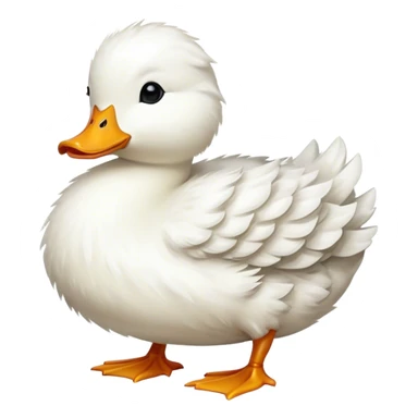 A little white duck is upset sticker