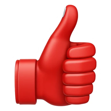 crea un dedo de like en color rojo al centro debe ir la frase "caja cusco" sticker