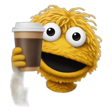 Sesame street with coffee sticker