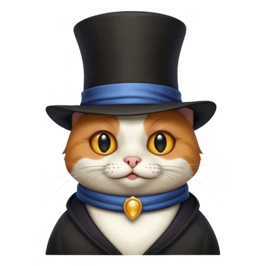 Combine a cat with a top hat in the wizard penguin sticker