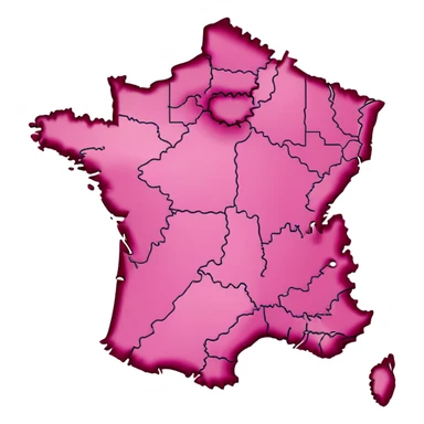 France map pink  sticker