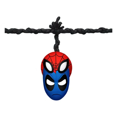 venom with spiderman hanging out sticker