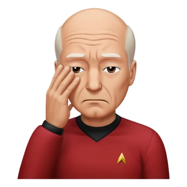 picard face palm sticker