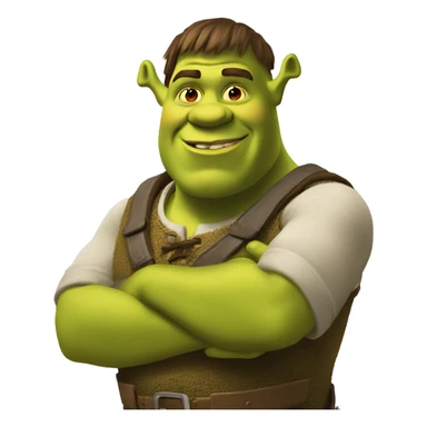 shrek as a tour guide sticker
