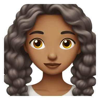 a beautiful brunette girl who takes care of her face sticker