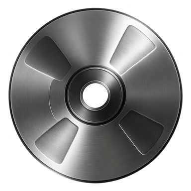 A minimalist CD disc with abstract pattern, glowing effect, violet color sticker