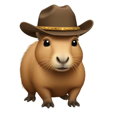 capybara with cowboy hat  sticker