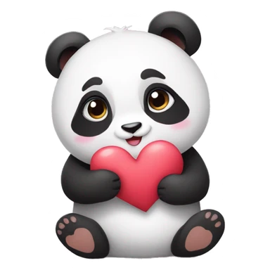 A very cute and beautiful panda who holds a heart in her hand sticker