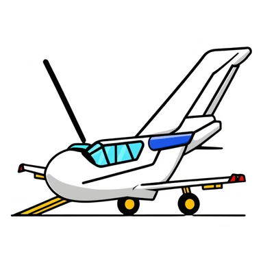 ramp agent with marshalling wands guiding aircraft sticker