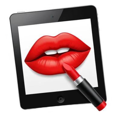 a kiss print sticker