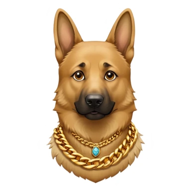 German shephard rapper head sticker