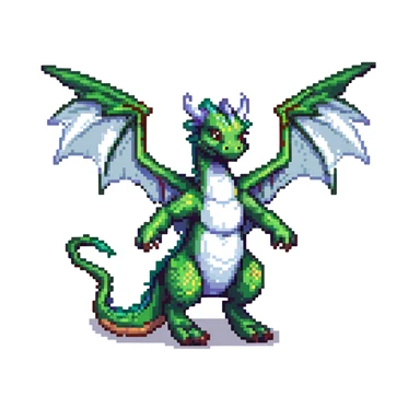A flying dragon with wings spread sticker