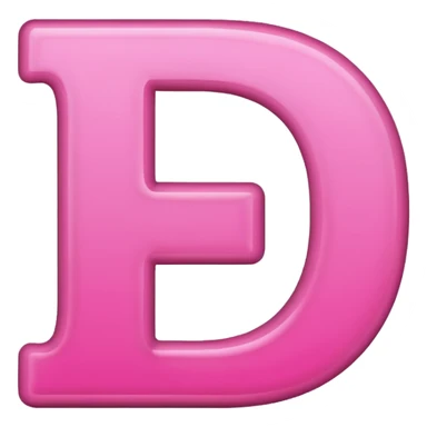 pink letter D emoji sticker