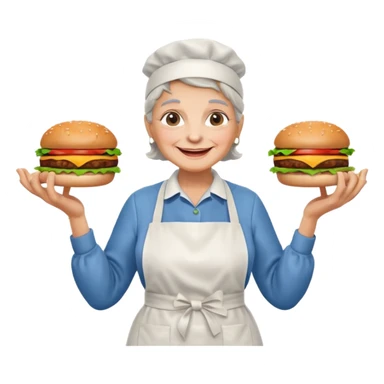 granny burger sticker