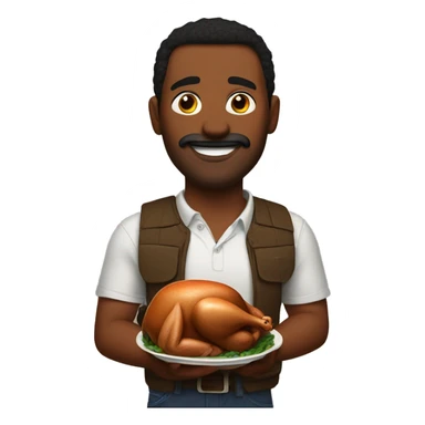 Hank with turkey sticker