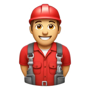plumber in red sticker