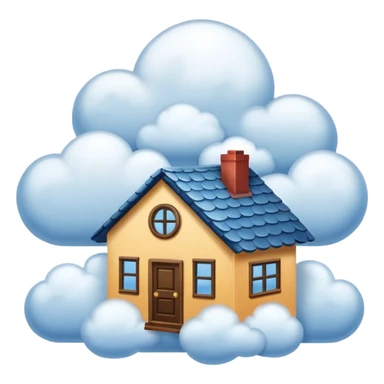 house made of clouds material  sticker
