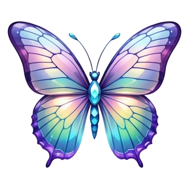 crystal butterfly sticker