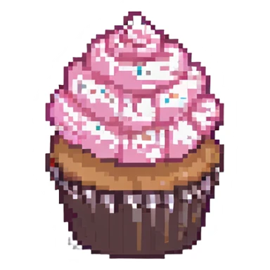 cupcake with pink icing sticker