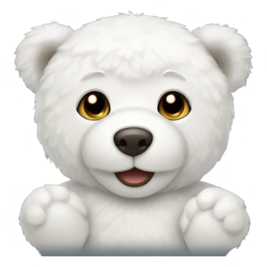 white teddy bear  sticker