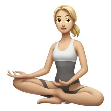 White girl doing yoga sticker