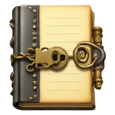 vintage diary with lock and key sticker