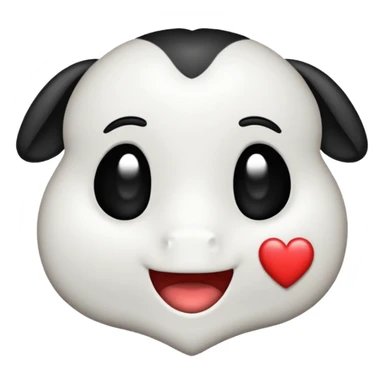 Um emoji de coração da cor de um dálmata sticker