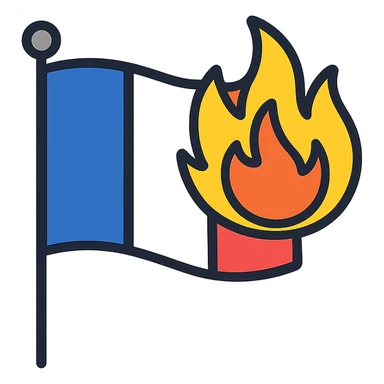 burning-flag-france sticker