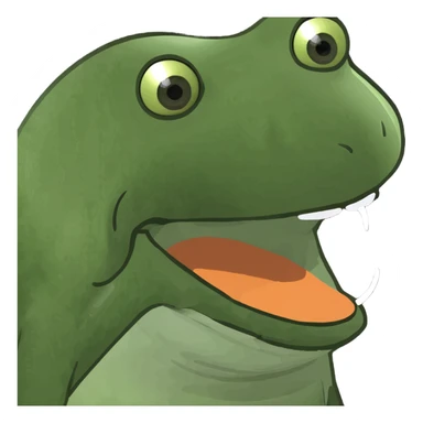 Mouth open meat out sticker