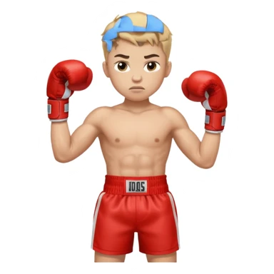 young boy professional boxer sticker