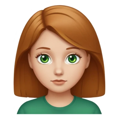 Round white girl with light brown hair and green eyes sticker