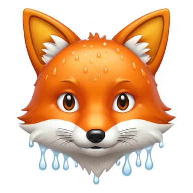 Fox in shower sticker
