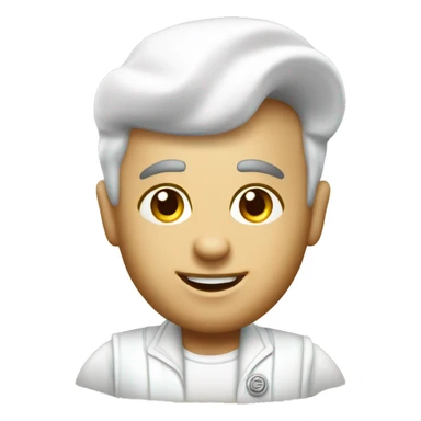 Vanilla ice cream man sticker