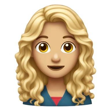 Please make a long, wavy haired blonde, Italian woman sticker
