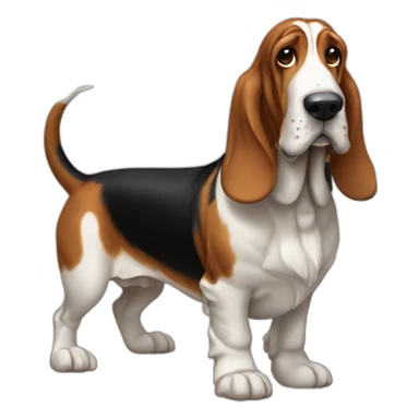 Dog basset hound full-body sticker