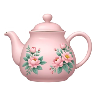cute pastel pink teapot sticker