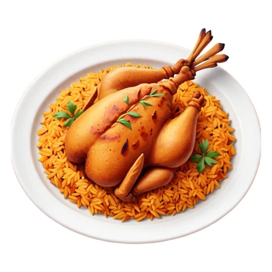 chicken tandoori with  tandoori  masala rice sticker