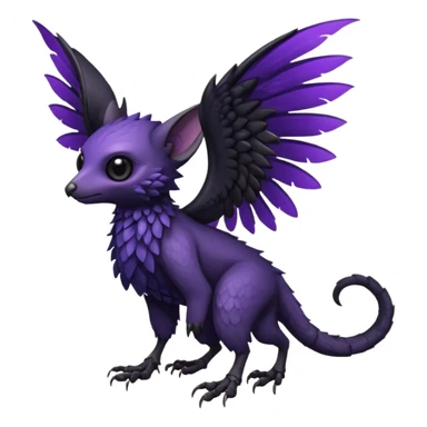 black gothic Trico-hybrid-creature dark purple (full body) sticker