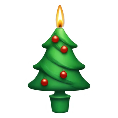 Christmas tree candle sticker