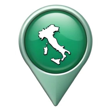 location pin Italy green sticker