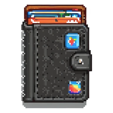 wallet pixel art sticker