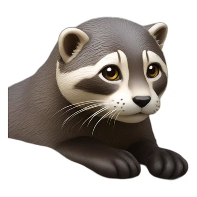 Chat sur loutre sticker