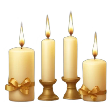 christmas candles with decor sticker