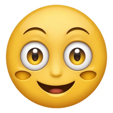 A crazy-eyed emoji face with one eye looking up and one eye looking down  sticker