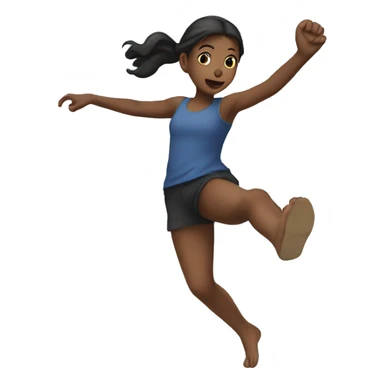 girl kicking her feet sticker