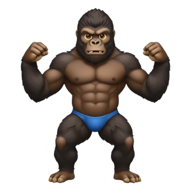 gorilla muscles sticker