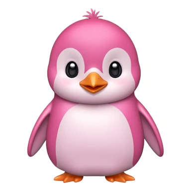Really cute small pink penguin sticker