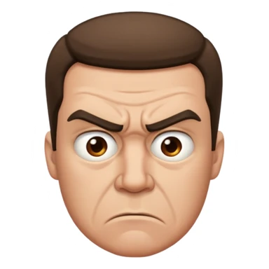 man annoyed with a man sticker